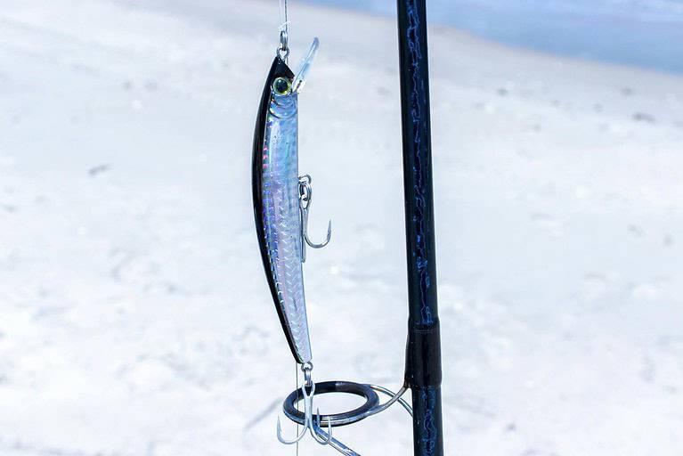 Close-up of a Wobbler on a Fishing Rod 