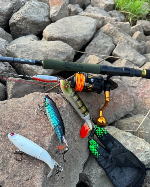 Whopper Plopper meerval kunstaas voor vissen vanaf de kant

